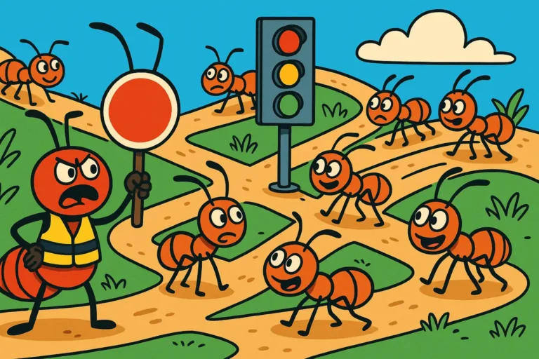 How Ants Organize Traffic