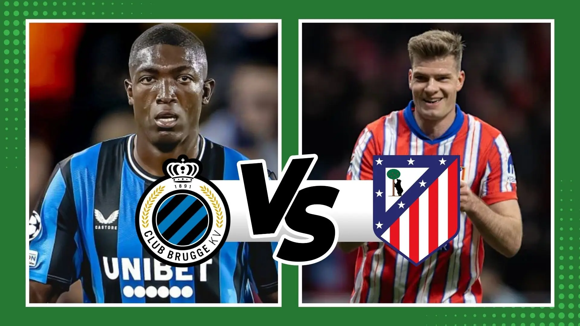Encuentro entre Club Brugge KV y Atlético de Madrid durante la ida de los Playoffs de la UEFA Champions League 2026.